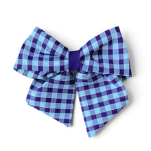 Load image into Gallery viewer, Purple  Gingham Sailor Bow