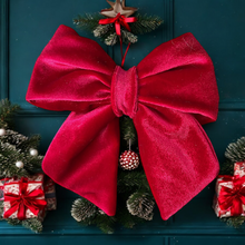 Load image into Gallery viewer, Christmas Velvet Sailor Bow