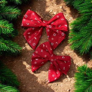 Red Nautical Sailor Bow