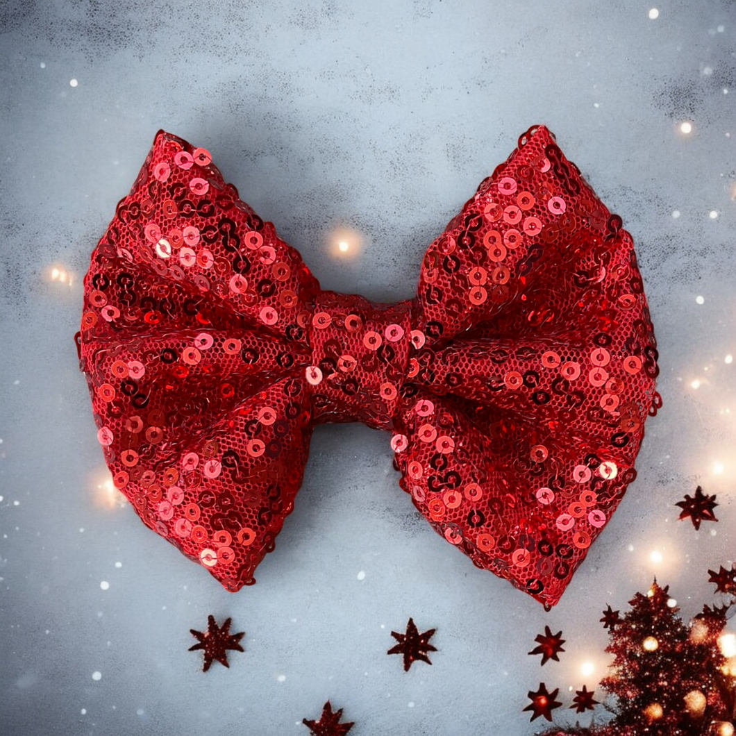 Christmas Sparkle Bow Red