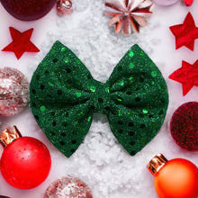 Load image into Gallery viewer, Green Sparkle Bow
