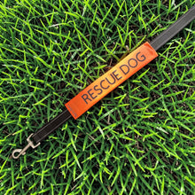 Load image into Gallery viewer, Bert's Bows Dog Lead Warning Sleeve: "Rescue Dog" Text.