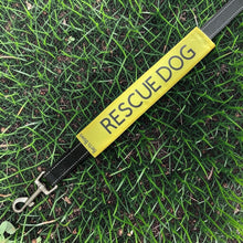 Load image into Gallery viewer, Bert's Bows Dog Lead Warning Sleeve: "Rescue Dog" Text.
