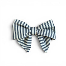 Load image into Gallery viewer, Navy Stripe Sailor Bow