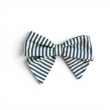 Load image into Gallery viewer, Navy Stripe Sailor Bow