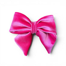 Load image into Gallery viewer, Velvet Sailor Bow Pink