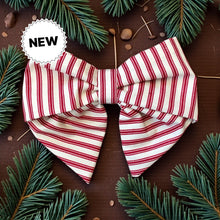 Load image into Gallery viewer, Red Stripe Sailor Bow