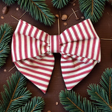 Load image into Gallery viewer, Red Stripe Sailor Bow
