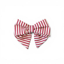 Load image into Gallery viewer, Red Stripe Sailor Bow