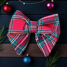Load image into Gallery viewer, Christmas Tartan Sailor Bow