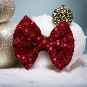 Sparkle Bow  Red