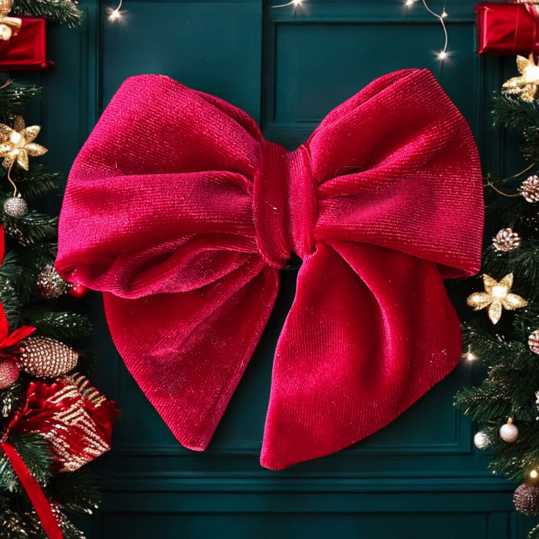 Christmas Velvet Sailor Bow