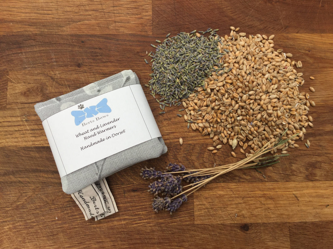Wheat and Lavender Pussy Willow Hand warmers
